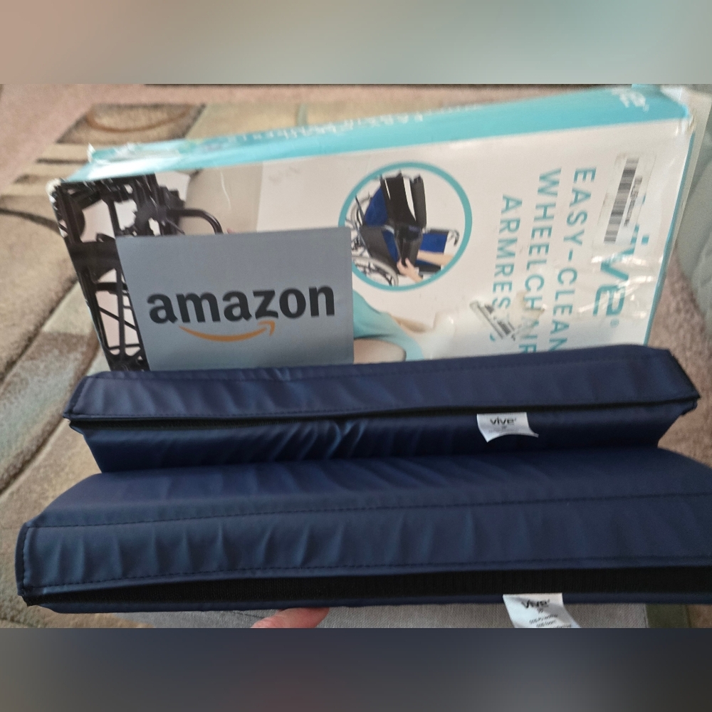 Vive Blue Wheelchair Armrest Covers Set Of 2